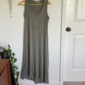 Green long dress!